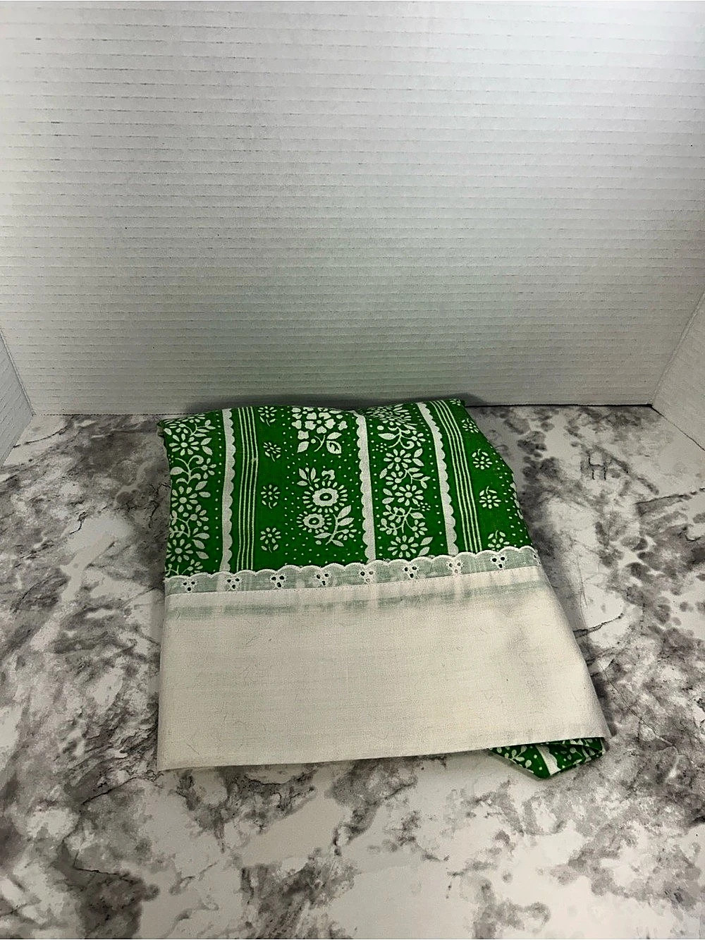 Vintage Green & White Floral pillowcase